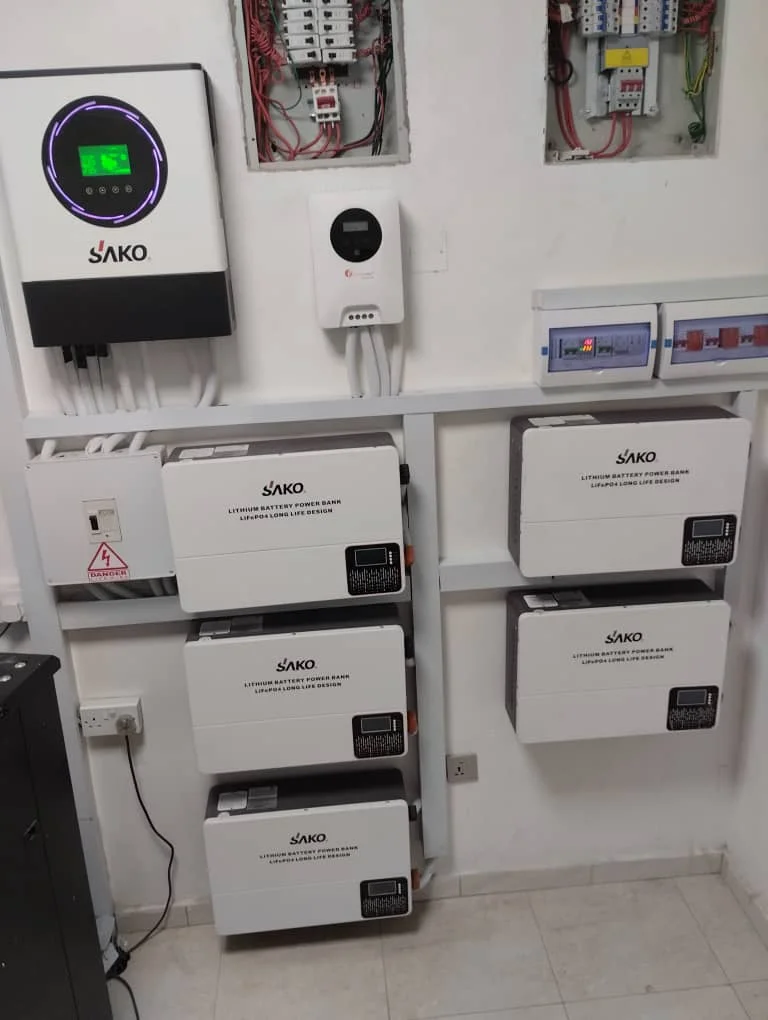 SAKO lithium batteries connected in parallel — installation case in Nigeria.