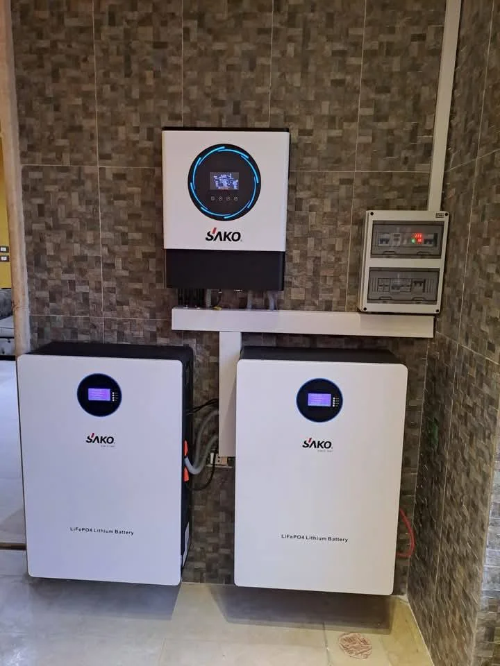 SAKO energy storage solution featuring inverters and LiFePO₄ lithium batteries installed in Nigeria.