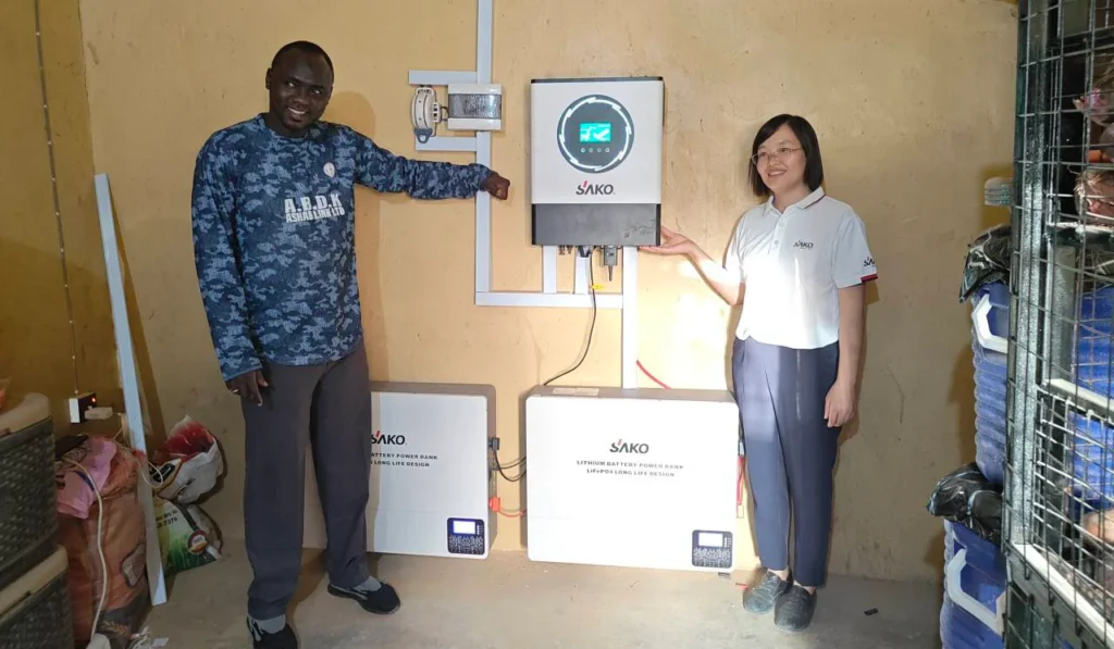 Showcasing SAKO’s solar inverter and lithium battery installation case in Kano.